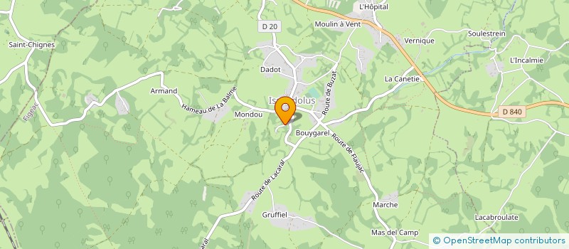 localisation de l'entreprise MONSIEUR DELPON LANDES à ISSENDOLUS