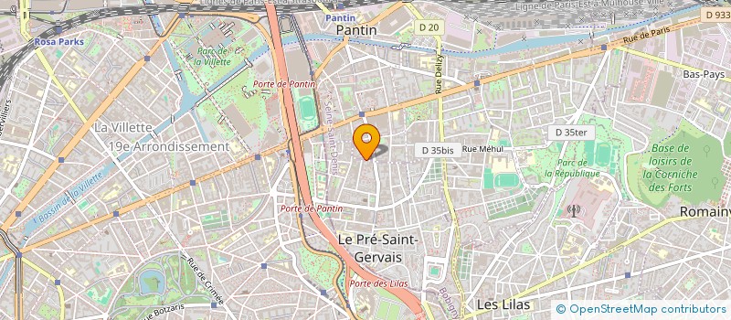 localisation de l'entreprise MONSIEUR DEMBA BALDE BALDE  PANTIN