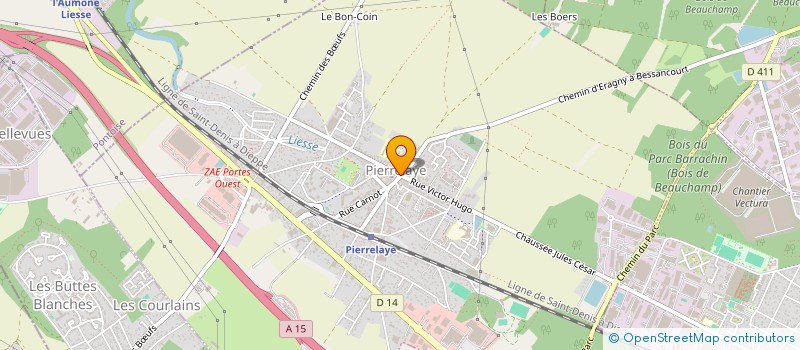 localisation de l'entreprise MONSIEUR DEMPSEY LESAGE à PIERRELAYE