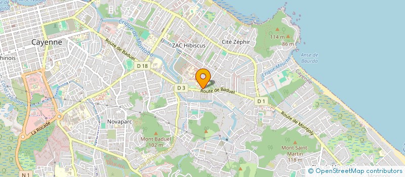 localisation de l'entreprise MONSIEUR DENIS ATENI à CAYENNE