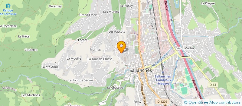 localisation de l'entreprise MONSIEUR DENIS BALLET-BAZ  SALLANCHES