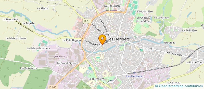 localisation de l'entreprise MONSIEUR DENIS BATY à LES HERBIERS