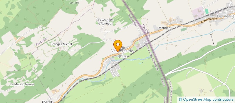 localisation de l'entreprise MONSIEUR DENIS BAUD  VERRIERES-DE-JOUX