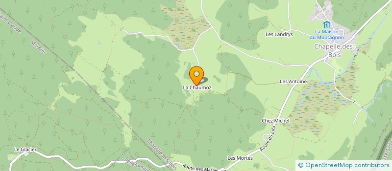localisation de l'entreprise MONSIEUR DENIS BAUQUIN à CHAPELLE-DES-BOIS
