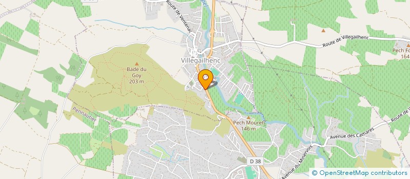 localisation de l'entreprise MONSIEUR DENIS BAYCHE  VILLEGAILHENC
