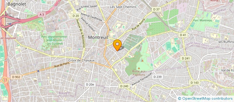 localisation de l'entreprise MONSIEUR DENIS BIENVENU à MONTREUIL