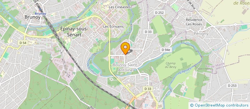 localisation de l'entreprise MONSIEUR DENIS BOULANGER  BOUSSY-SAINT-ANTOINE