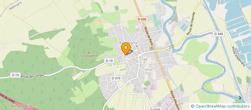 localisation de l'entreprise MONSIEUR DENIS BOULLE à APPOIGNY