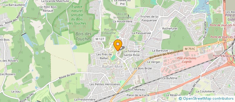 localisation de l'entreprise MONSIEUR DENIS BOURGEOIS  BALLAN-MIRE