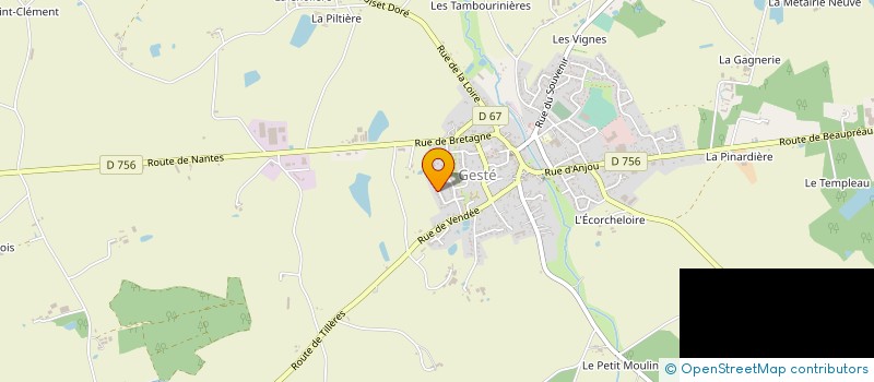 localisation de l'entreprise MONSIEUR DENIS BOURGET à MONTREVAULT-SUR-EVRE