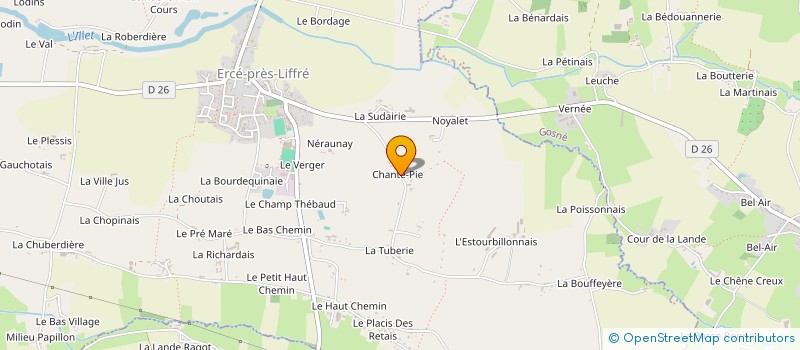 localisation de l'entreprise MONSIEUR DENIS BOUVET  ERCE-PRES-LIFFRE