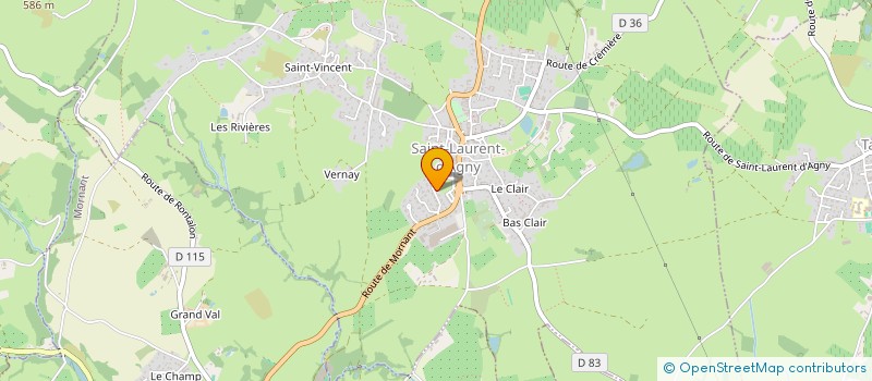 localisation de l'entreprise MONSIEUR DENIS CHARVOLIN  SAINT-LAURENT-D'AGNY