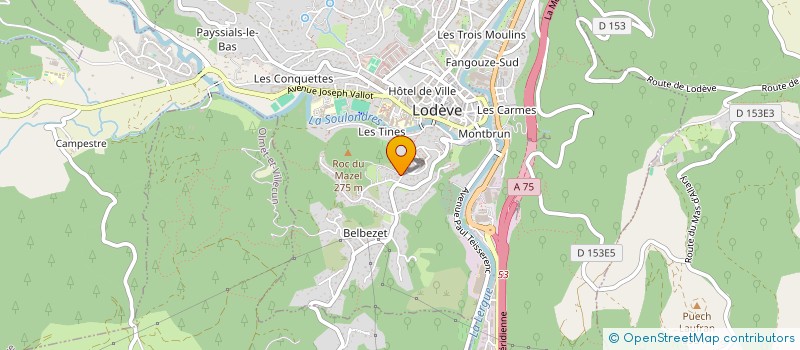 localisation de l'entreprise MONSIEUR DENIS CHAUMET  LODEVE