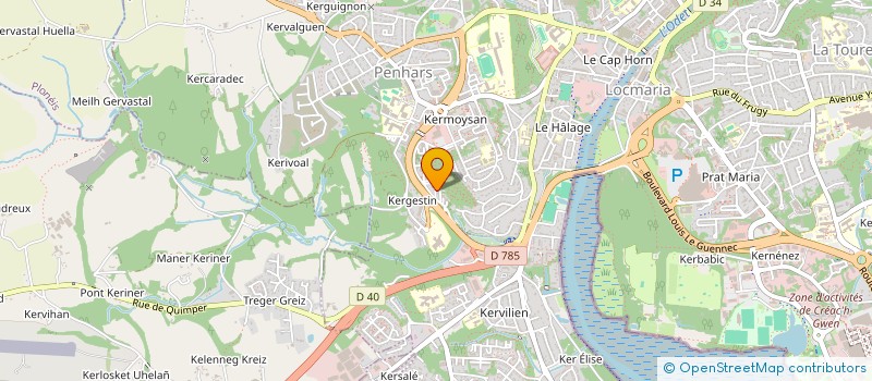 localisation de l'entreprise MONSIEUR DENIS CHEDALEUX à QUIMPER