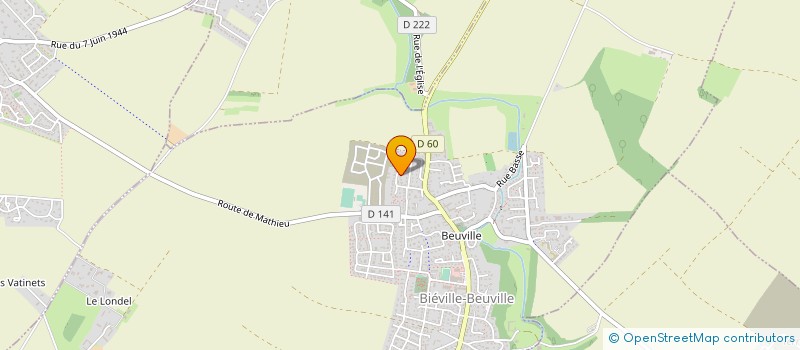 localisation de l'entreprise MONSIEUR DENIS CHRETIEN  BIEVILLE-BEUVILLE