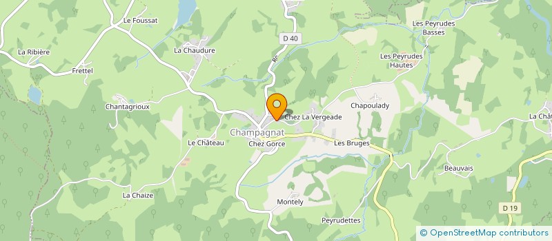 localisation de l'entreprise MONSIEUR DENIS COURTY à CHAMPAGNAT