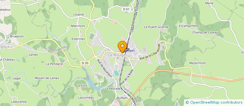 localisation de l'entreprise MONSIEUR DENIS DAUZET à LE ROUGET-PERS