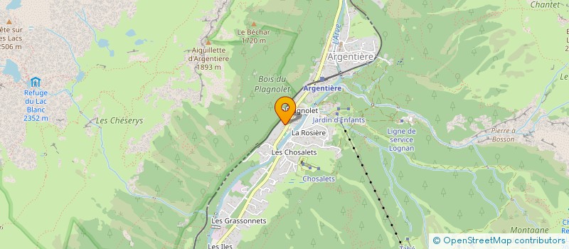 localisation de l'entreprise MONSIEUR DENIS DAVID-CRUZ  CHAMONIX-MONT-BLANC