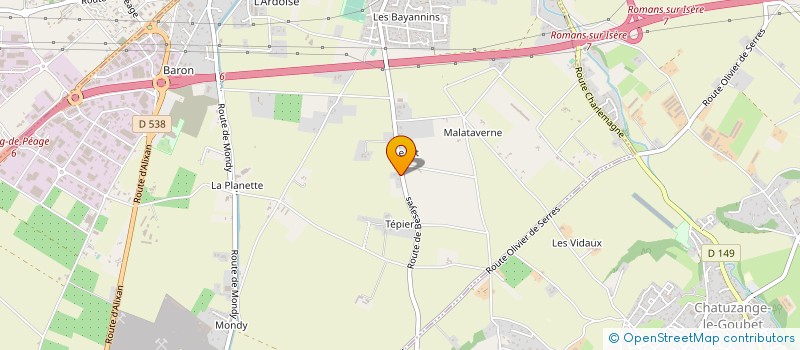 localisation de l'entreprise MONSIEUR DENIS DEBAISIEUX  ROMANS-SUR-ISERE