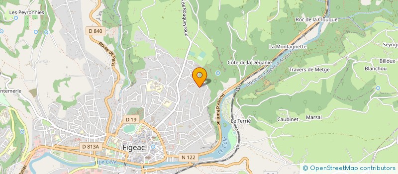 localisation de l'entreprise MONSIEUR DENIS DECAS  FIGEAC