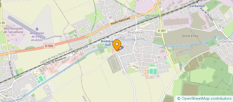 localisation de l'entreprise MONSIEUR DENIS DEGAND  BREBIERES