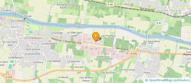 localisation de l'entreprise MONSIEUR DENIS DEGUILLAUME  BLERE