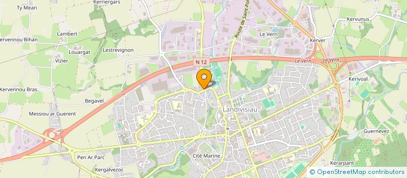 localisation de l'entreprise MONSIEUR DENIS DERRIEN à LANDIVISIAU