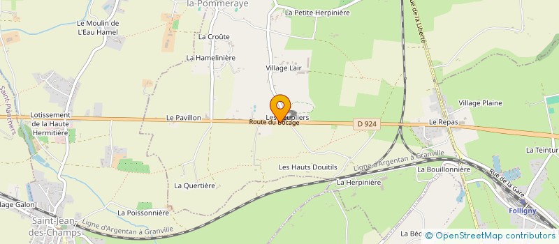 localisation de l'entreprise MONSIEUR DENIS DEVE à SAINT-SAUVEUR-LA-POMMERAYE
