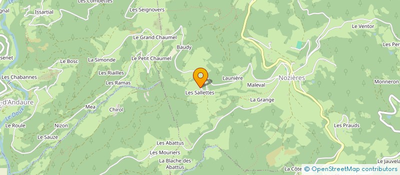 localisation de l'entreprise MONSIEUR DENIS DUCLAUX  NOZIERES