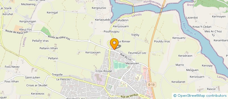 localisation de l'entreprise MONSIEUR DENIS EVEILLARD à LANNILIS