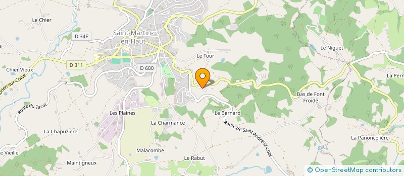 localisation de l'entreprise MONSIEUR DENIS FAYET  SAINT-MARTIN-EN-HAUT