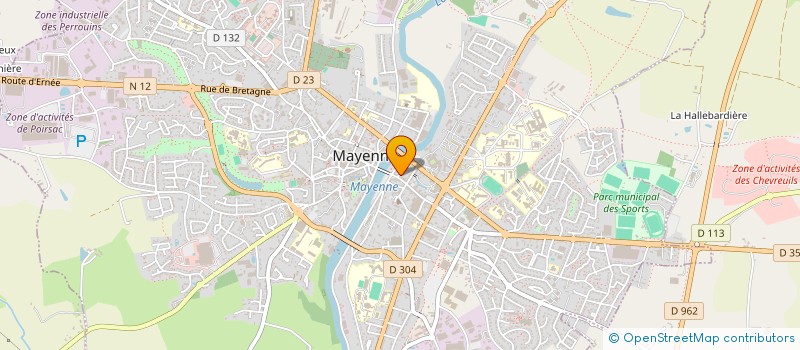 localisation de l'entreprise MONSIEUR DENIS FLANDRIN à MAYENNE