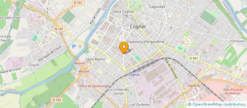 localisation de l'entreprise MONSIEUR DENIS FOUGERE à COGNAC