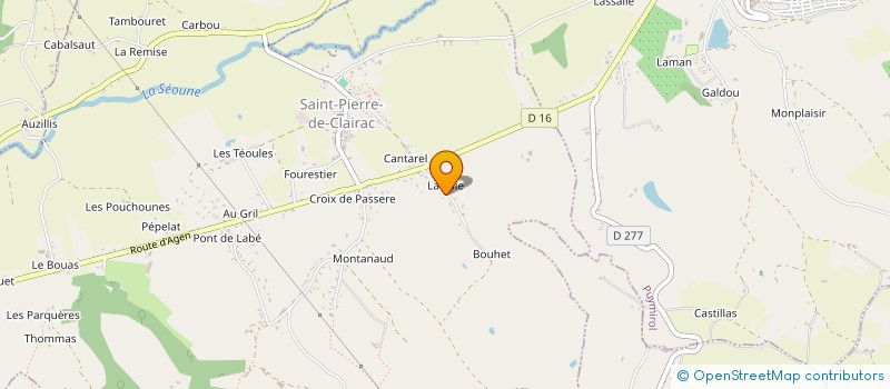 localisation de l'entreprise MONSIEUR DENIS GARRIGUE à SAINT-PIERRE-DE-CLAIRAC
