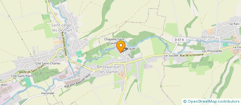 localisation de l'entreprise MONSIEUR DENIS GIRARD à BERTEAUCOURT-LES-DAMES