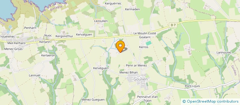 localisation de l'entreprise MONSIEUR DENIS GLOAGUEN à GOULIEN