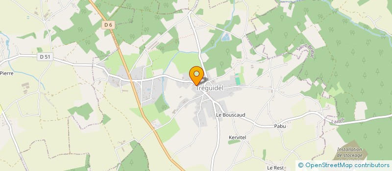 localisation de l'entreprise MONSIEUR DENIS GUEMENE  TREGUIDEL