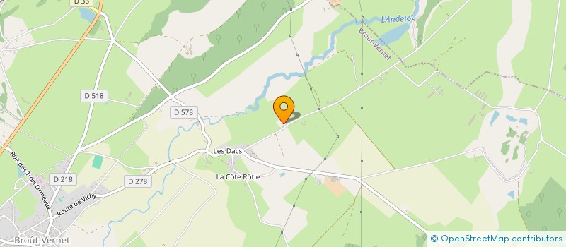 localisation de l'entreprise MONSIEUR DENIS HEVIN  BROUT-VERNET