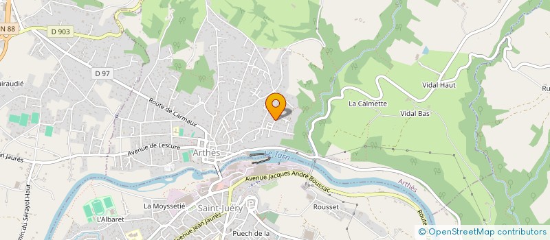 localisation de l'entreprise MONSIEUR DENIS HUC  ARTHES