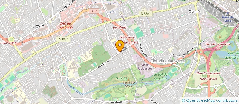 localisation de l'entreprise MONSIEUR DENIS HUCHETTE  LIEVIN