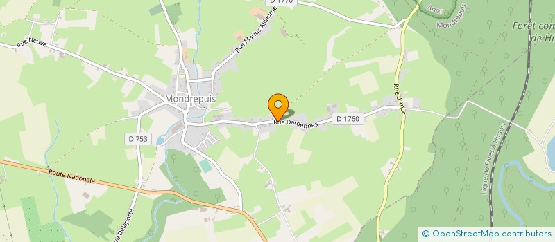 localisation de l'entreprise MONSIEUR DENIS HUYAUX  MONDREPUIS