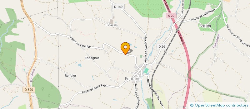 localisation de l'entreprise MONSIEUR DENIS JACQUEME  FONTANES