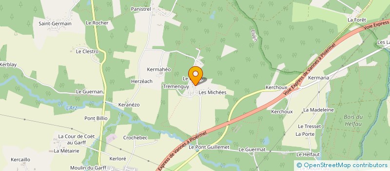 localisation de l'entreprise MONSIEUR DENIS KERNEUR  ELVEN