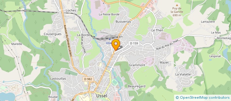 localisation de l'entreprise MONSIEUR DENIS KLING  USSEL