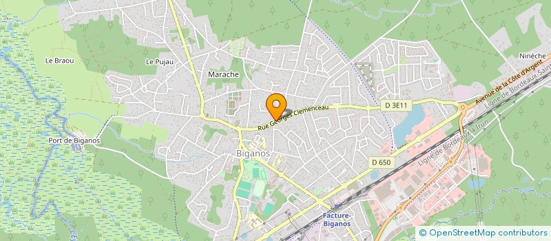 localisation de l'entreprise MONSIEUR DENIS LAFON  BIGANOS