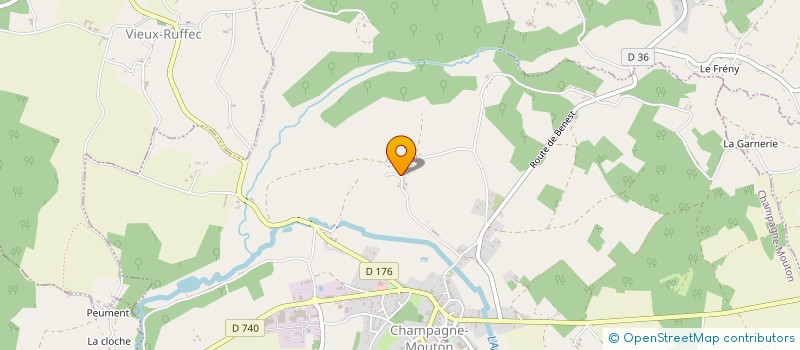 localisation de l'entreprise MONSIEUR DENIS LAMBERT  CHAMPAGNE-MOUTON