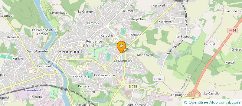 localisation de l'entreprise MONSIEUR DENIS LE DEZ  HENNEBONT