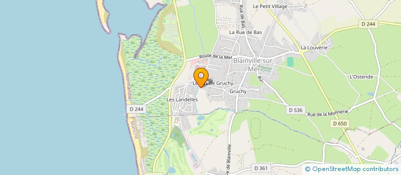 localisation de l'entreprise MONSIEUR DENIS LECOUILLARD à BLAINVILLE-SUR-MER