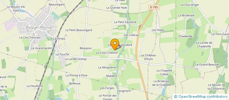 localisation de l'entreprise MONSIEUR DENIS LESENECHAL  BAGUER-MORVAN