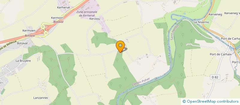 localisation de l'entreprise MONSIEUR DENIS MAHE  CLEDEN-POHER